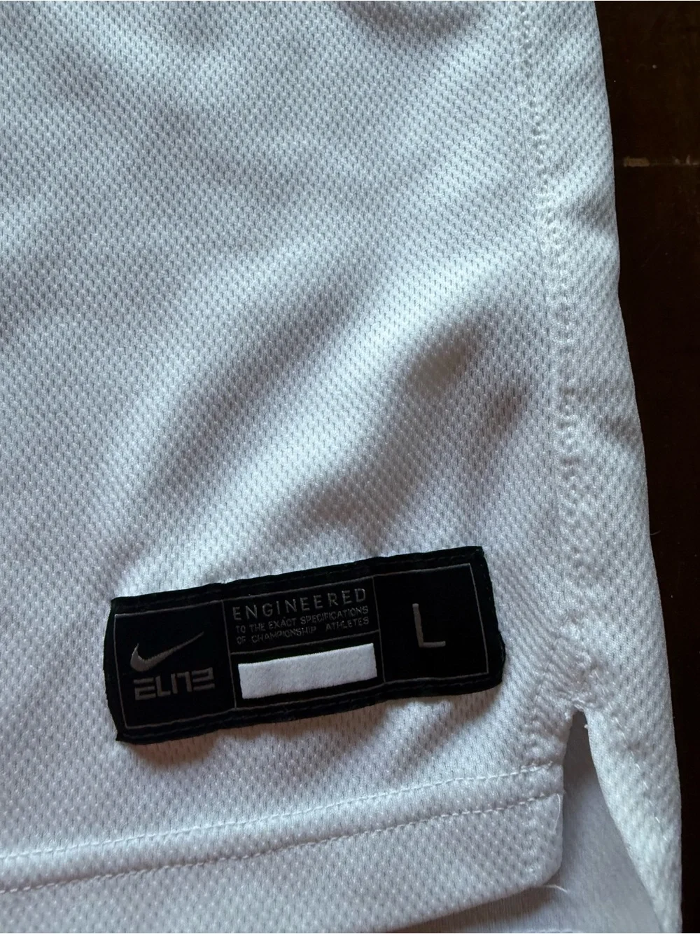 Nike White Basketball Jersey with Black Label
